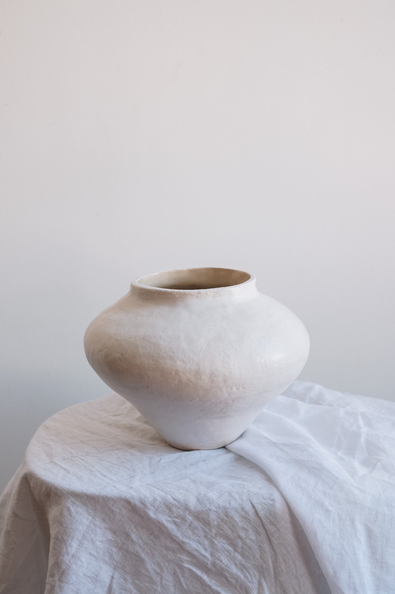 Cedar Vase in White