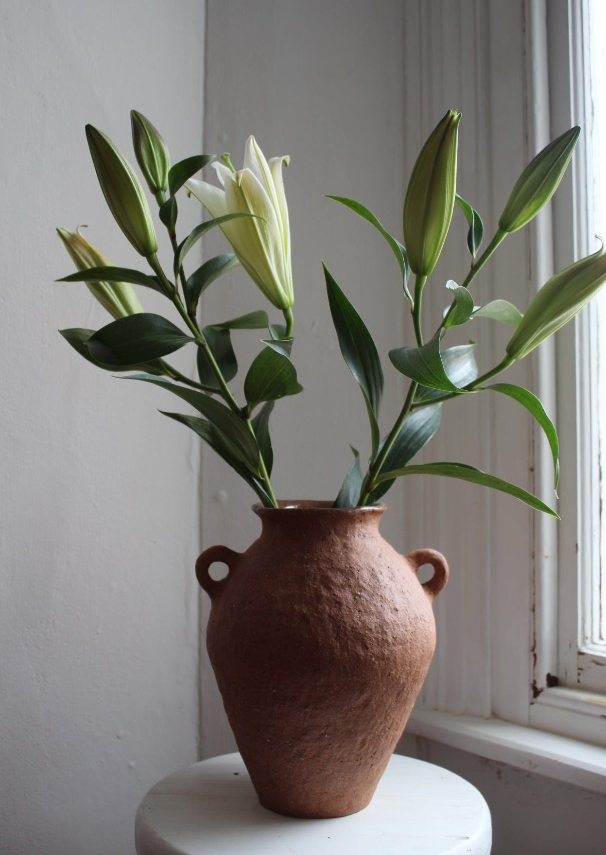 Still Bay Vase in Terracotta or White