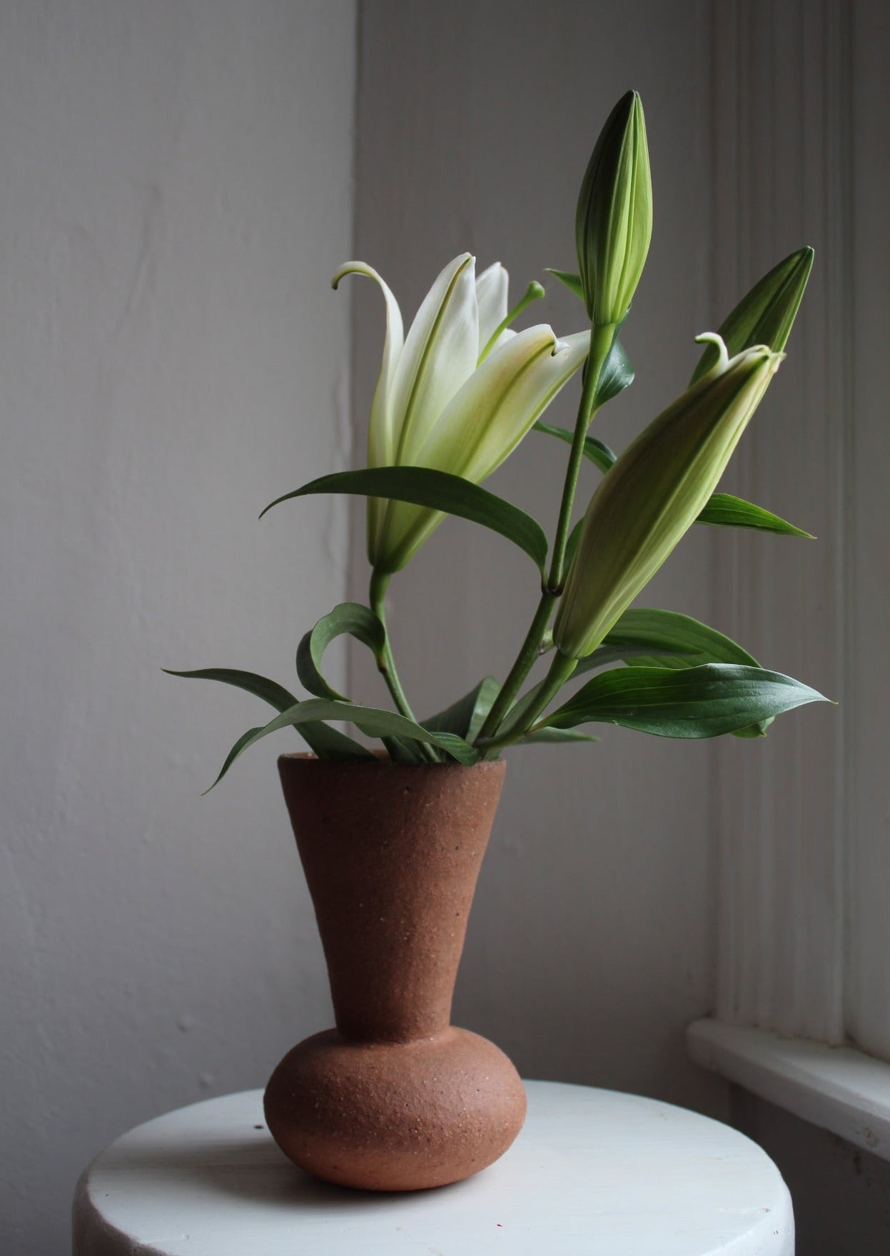 Savanna 01 Vase in Terracotta or White stoneware