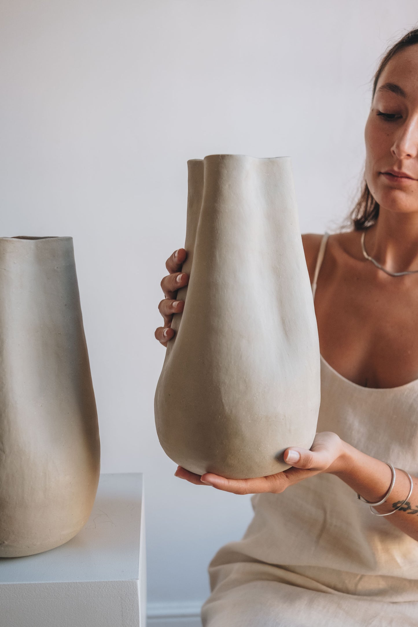 Ripple Vase in White